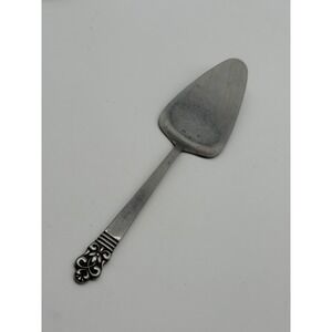 Cambridge Stainless Steel Japan Pie Cake Server Floral Scroll Handle Vintage